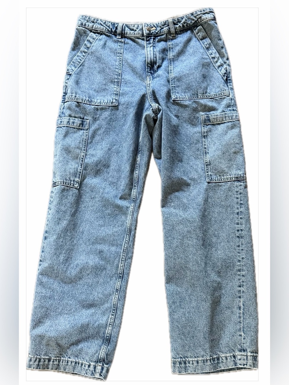 Divided Wide Leg Cargo Jeans Sz 10